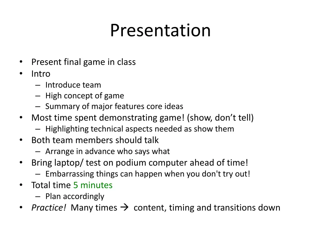 presentation