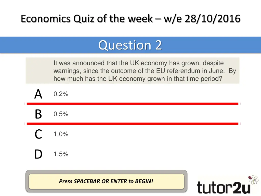 economics quiz of the week w e 28 10 2016 2