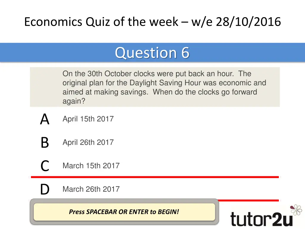 economics quiz of the week w e 28 10 2016 6