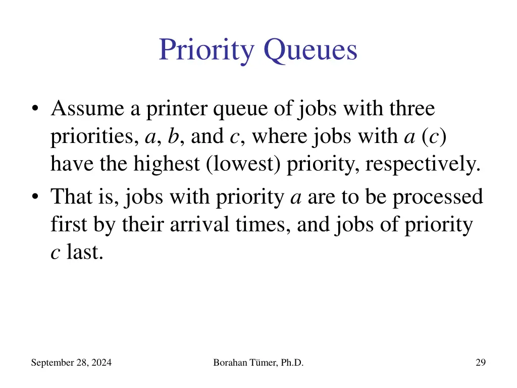 priority queues 2