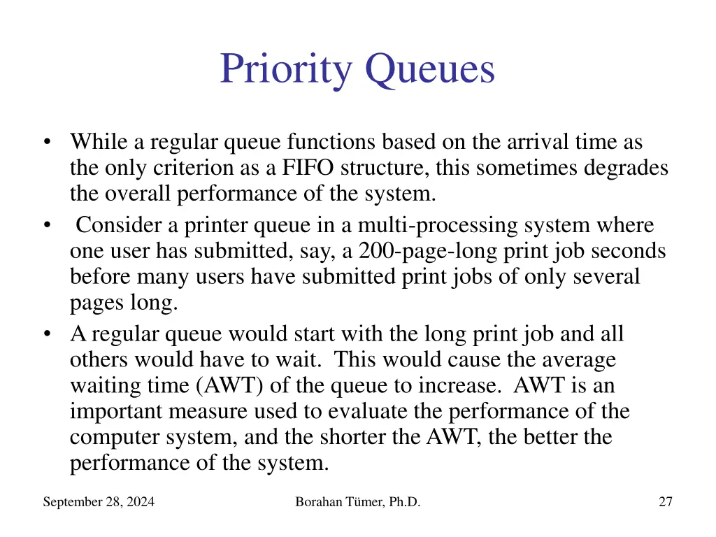 priority queues