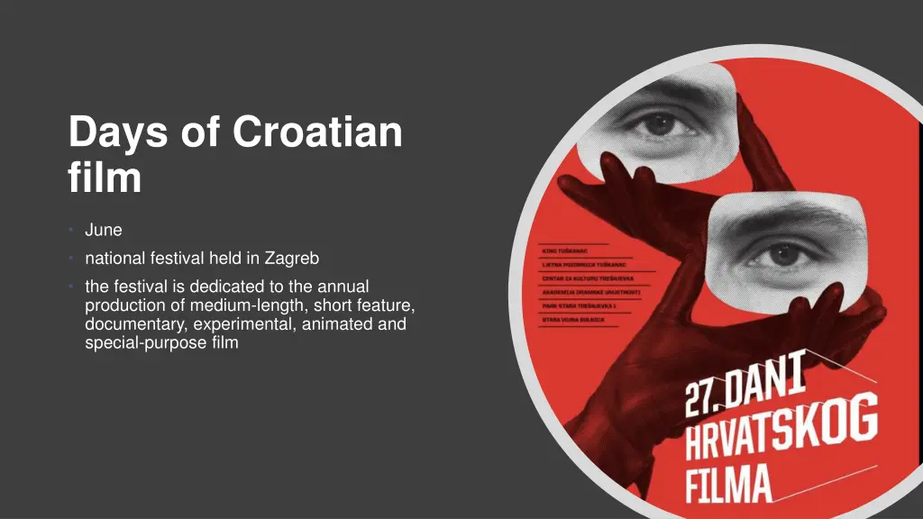 days of croatian film