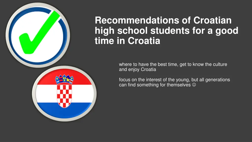 recommendations of croatian high school students