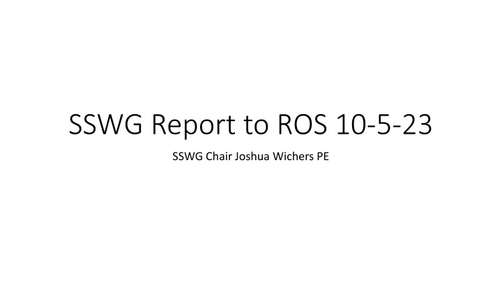 sswg report to ros 10 5 23