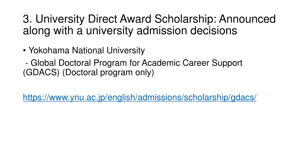 3 university direct award scholarship announced 3