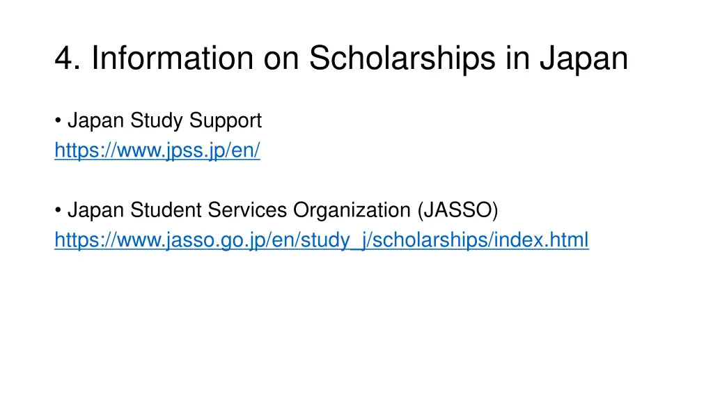 4 information on scholarships in japan