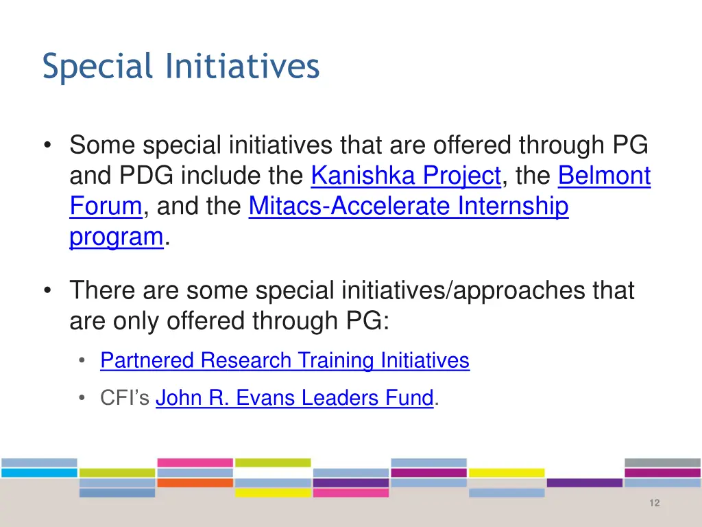 special initiatives