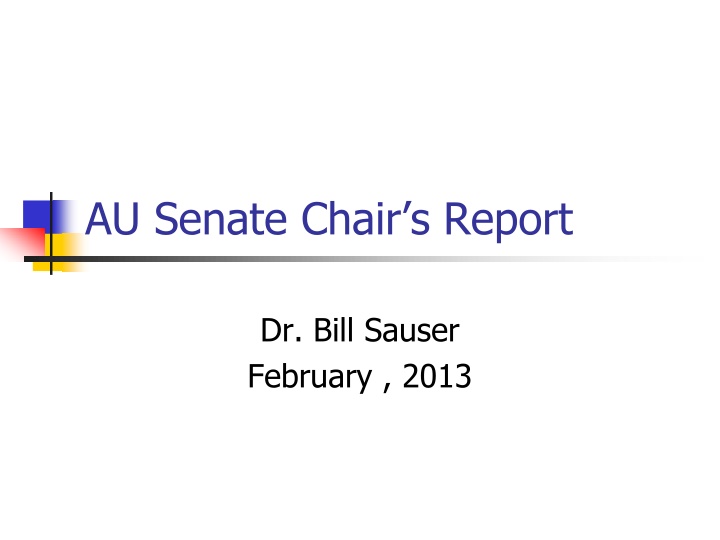 au senate chair s report