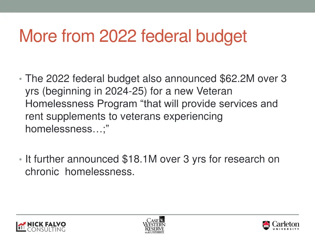 more from 2022 federal budget