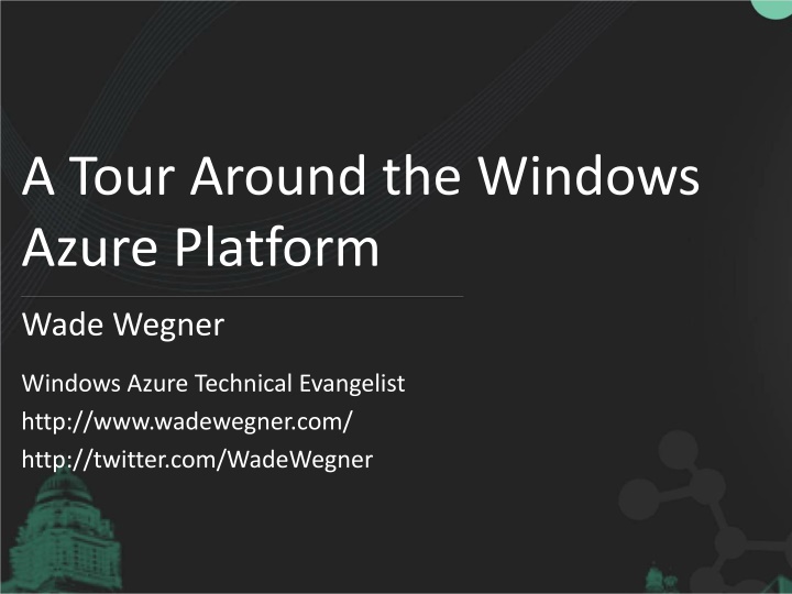 a tour around the windows azure platform