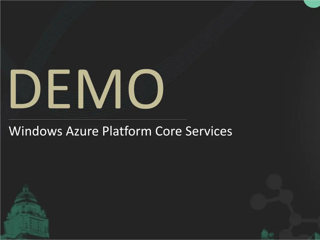 demo windows azure platform core services