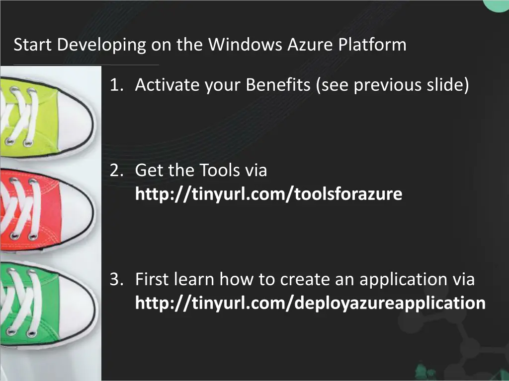 start developing on the windows azure platform