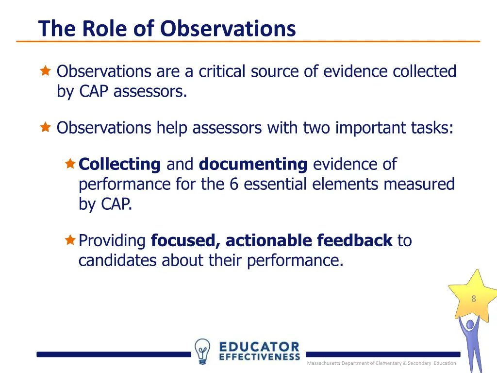 the role of observations