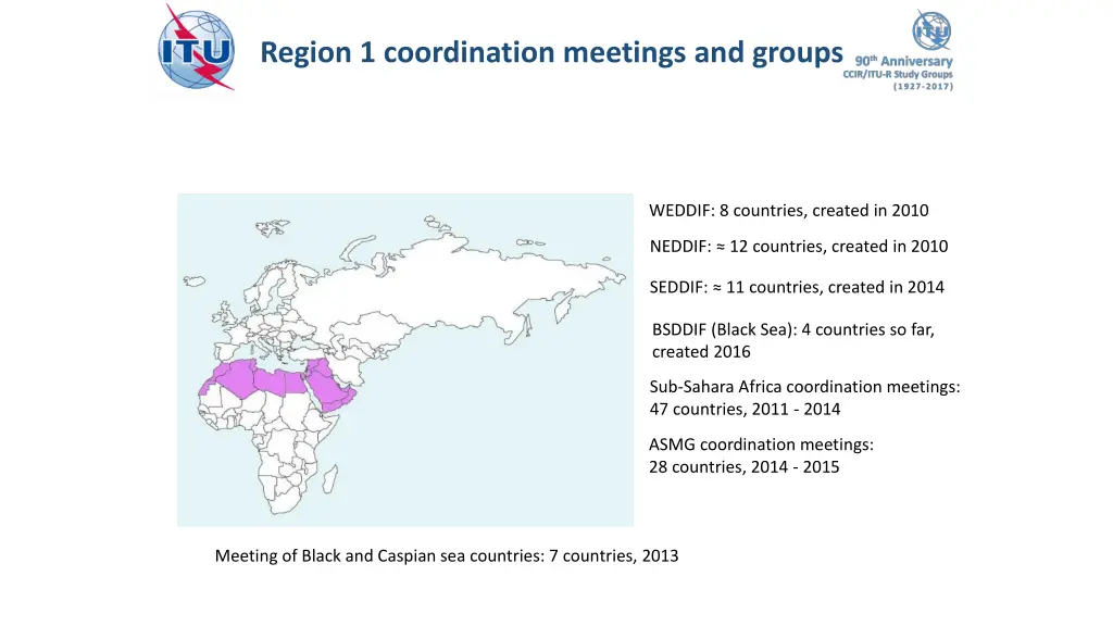 region 1 coordination meetings and groups