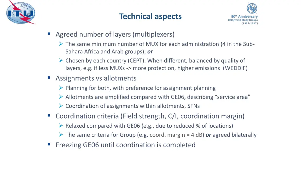 technical aspects