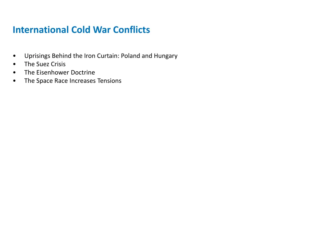 international cold war conflicts 1