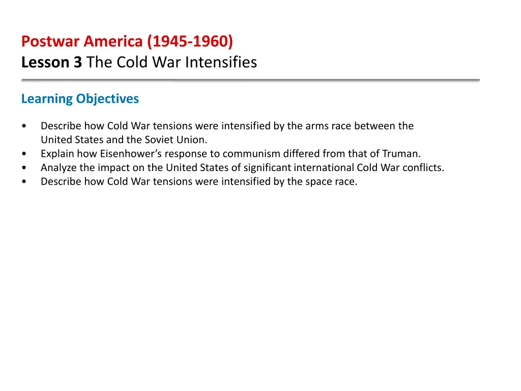 postwar america 1945 1960 lesson 3 the cold 1