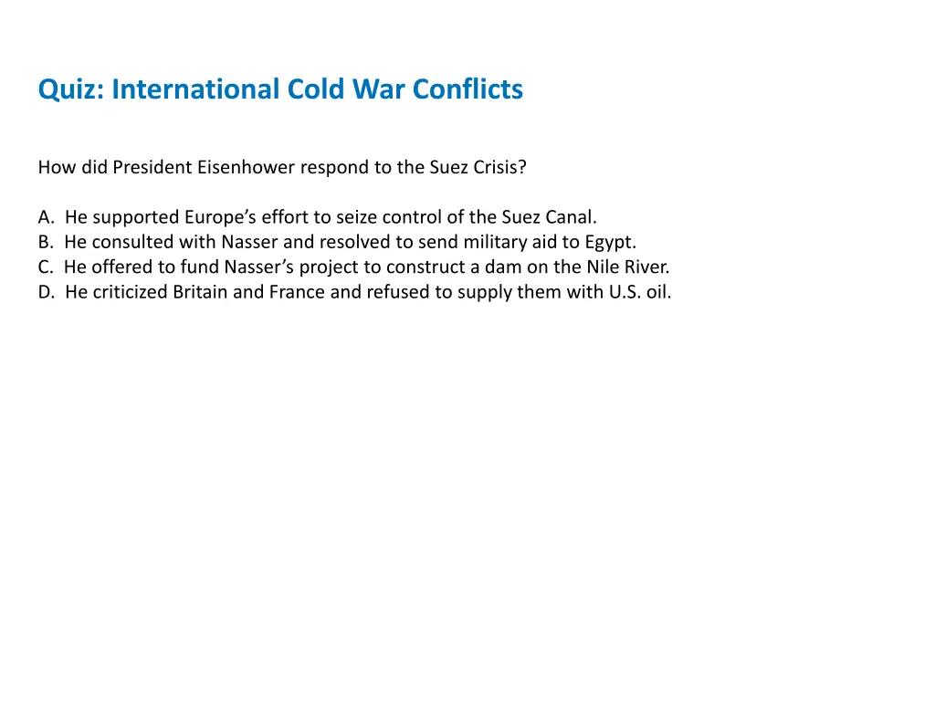 quiz international cold war conflicts