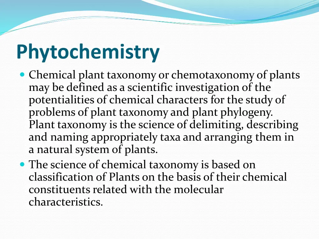 phytochemistry chemical plant taxonomy