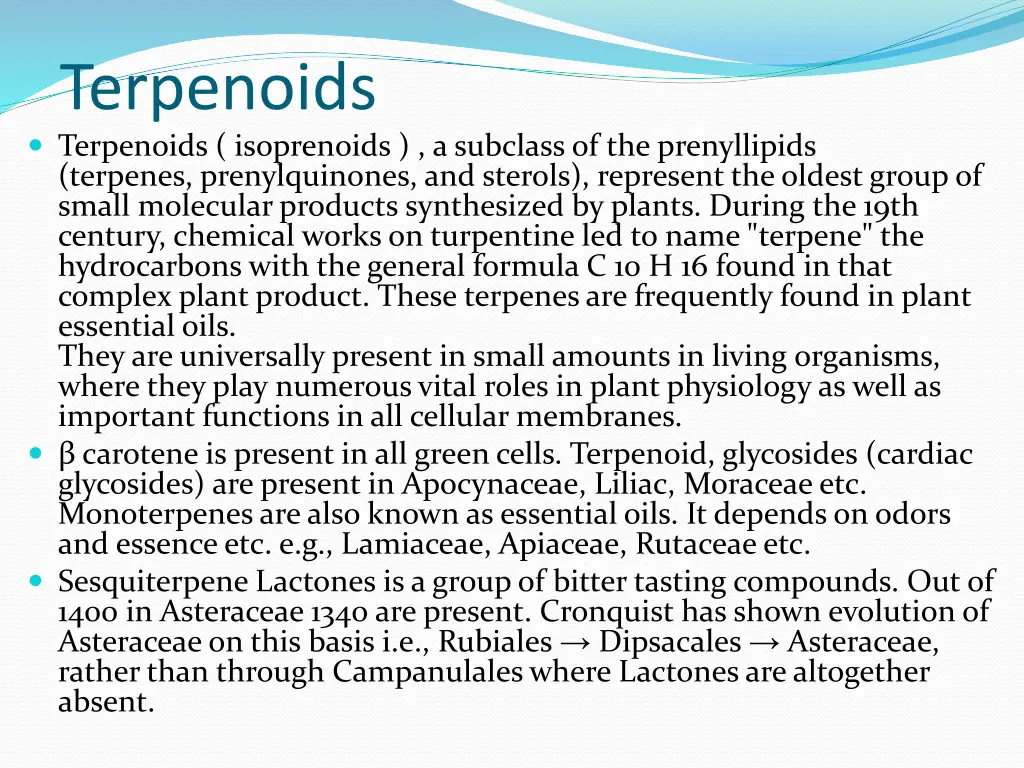 terpenoids terpenoids isoprenoids a subclass