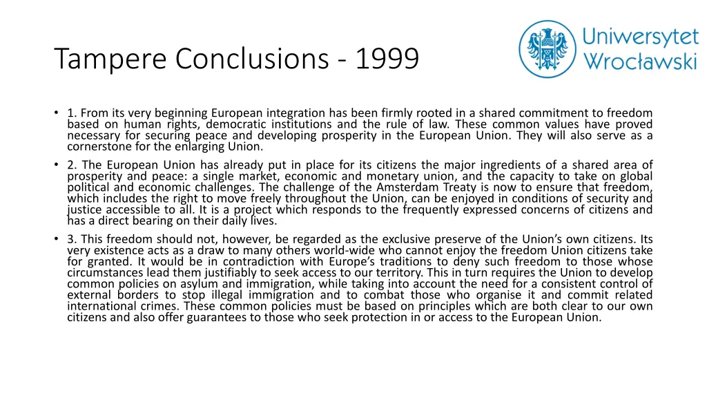 tampere conclusions 1999 1