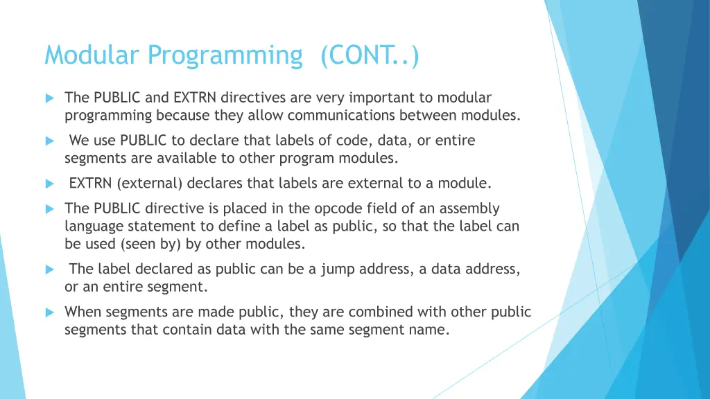 modular programming cont 1