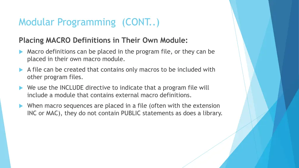 modular programming cont 2