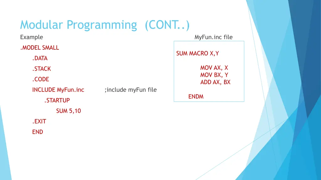 modular programming cont example