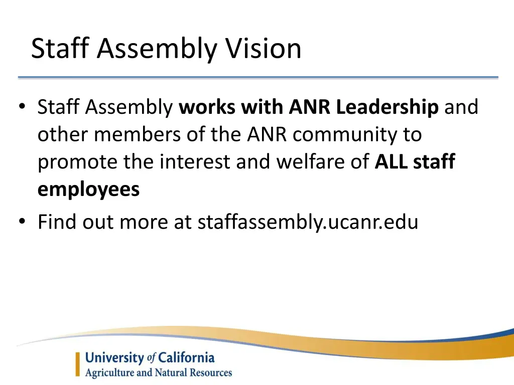 staff assembly vision