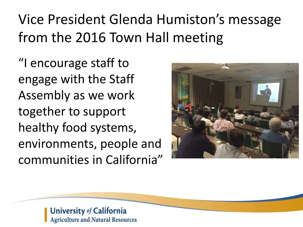 vice president glenda humiston s message from