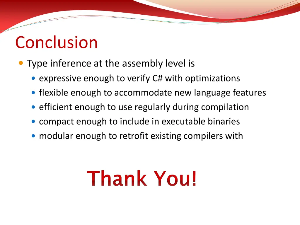 conclusion type inference at the assembly level is