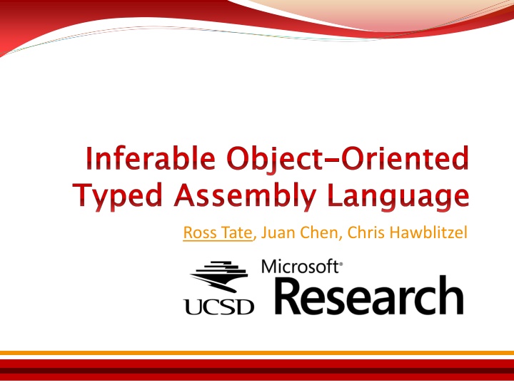 inferable object typed assembly language ross