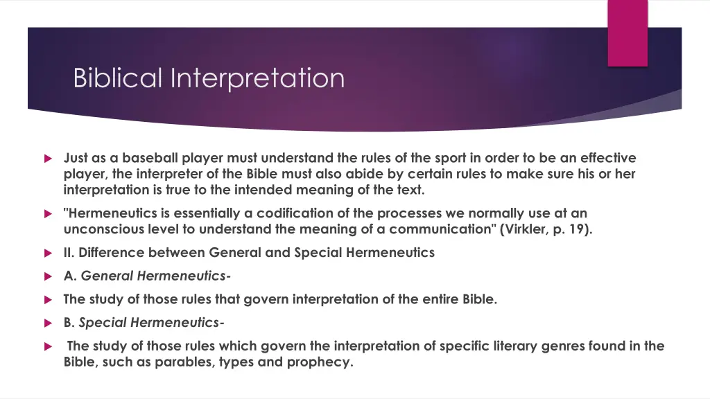 biblical interpretation 1