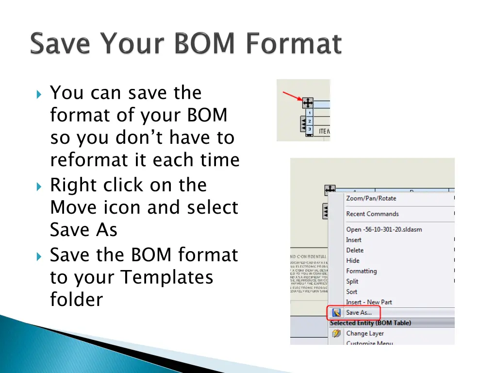 you can save the format of your