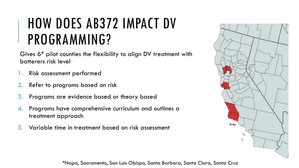 how does ab372 impact dv programming gives