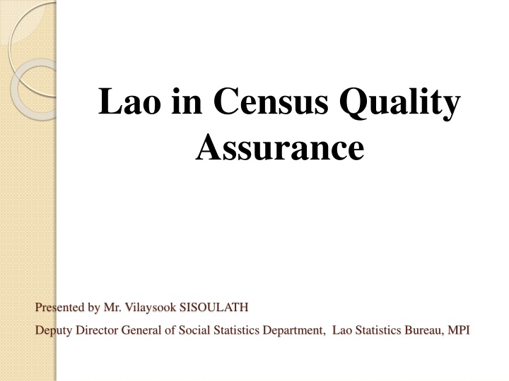 lao in census quality assurance