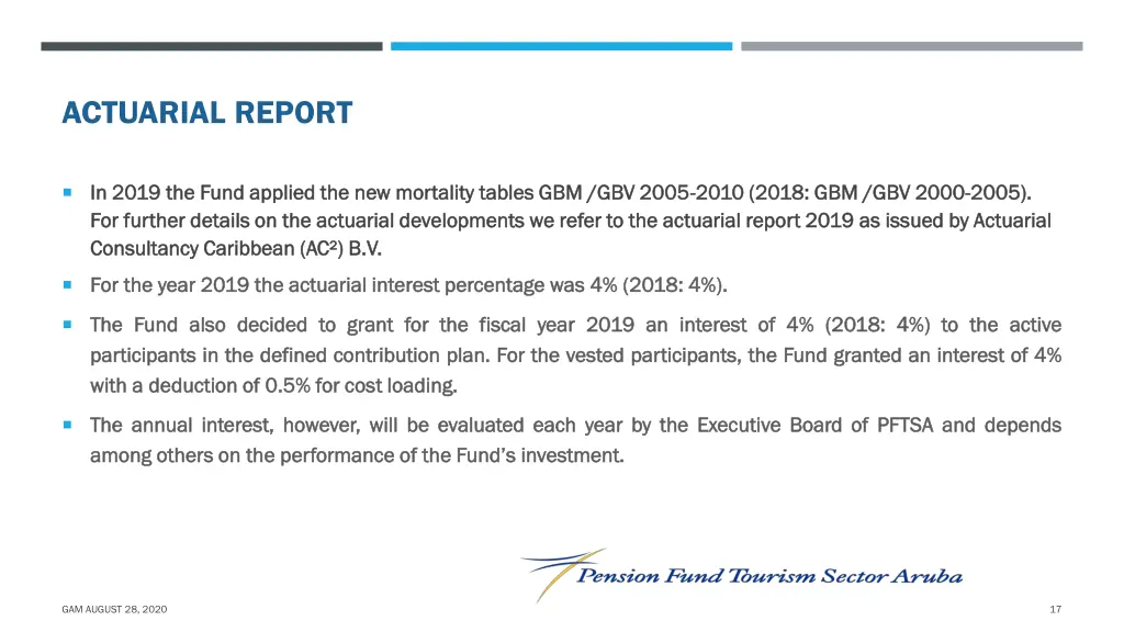 actuarial report