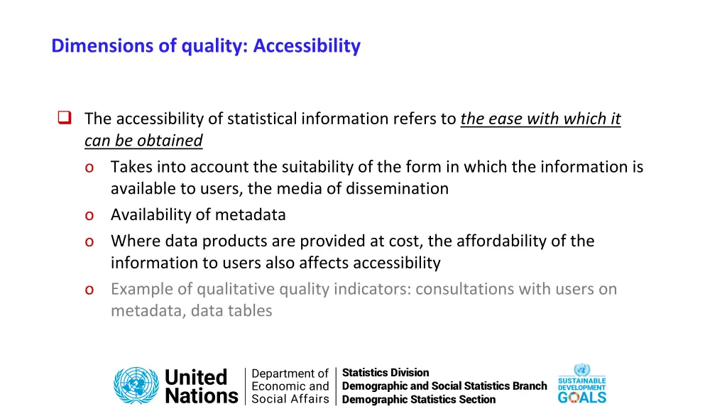 dimensions of quality accessibility