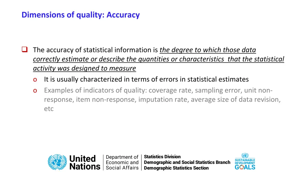 dimensions of quality accuracy