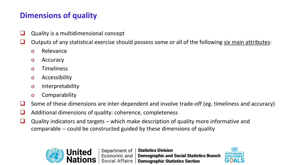 dimensions of quality