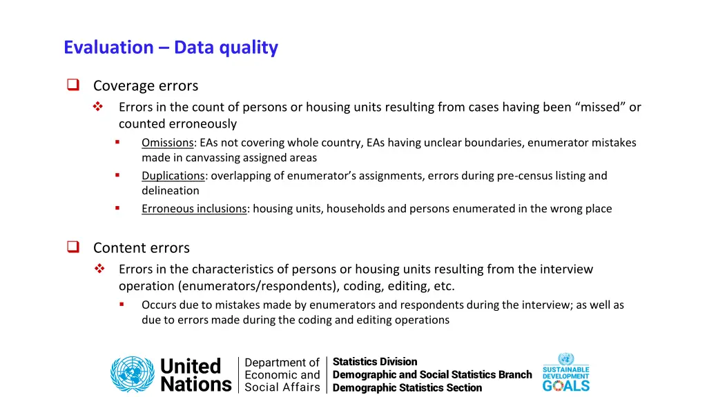 evaluation data quality 1