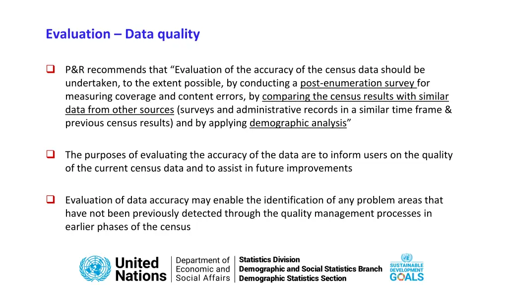 evaluation data quality