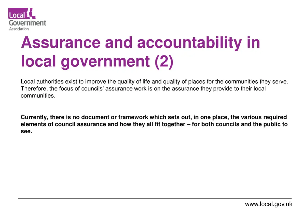 assurance and accountability in local government 2