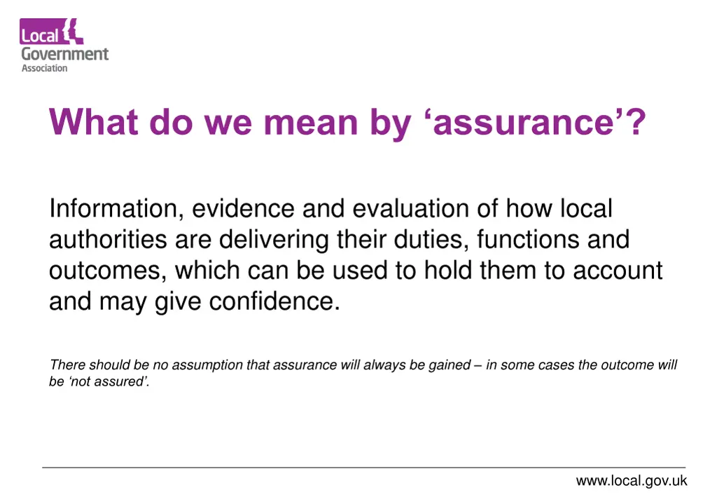 what do we mean by assurance