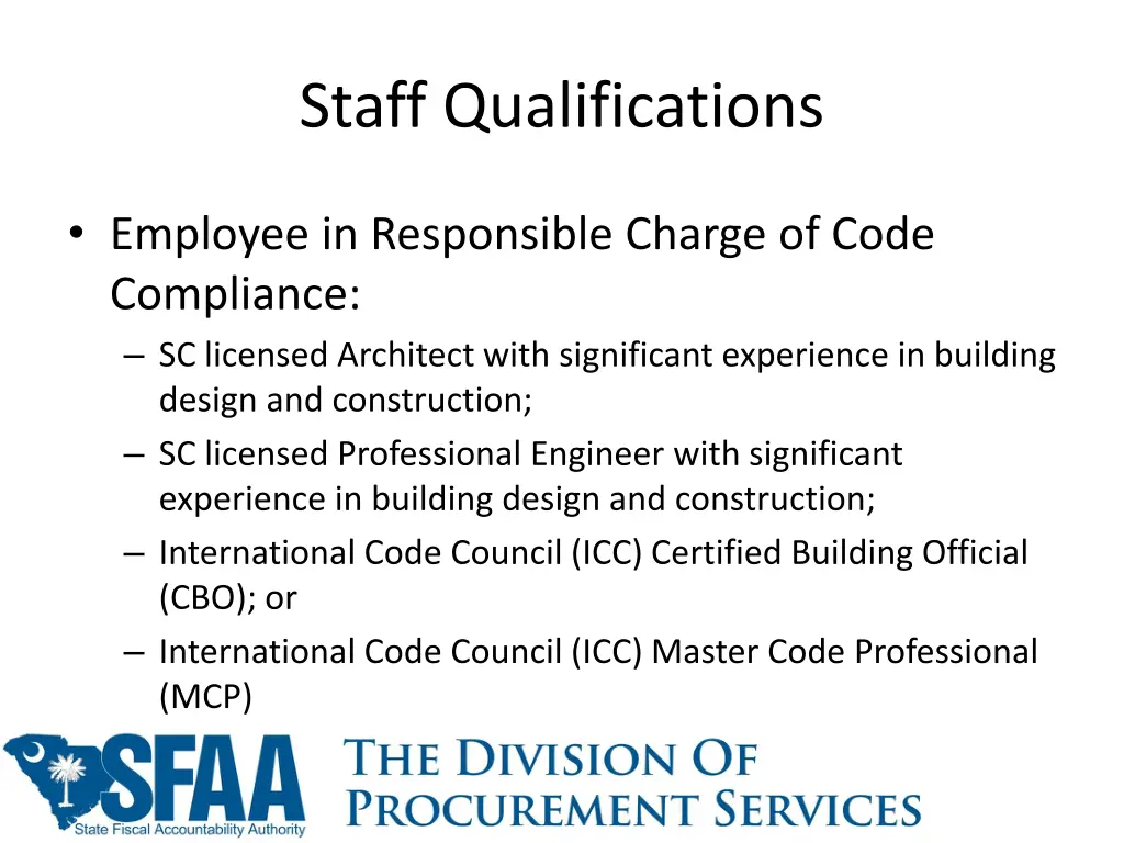 staff qualifications 1