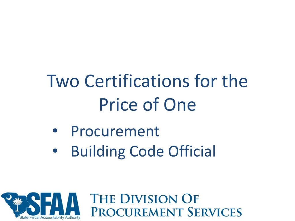 two certifications for the price