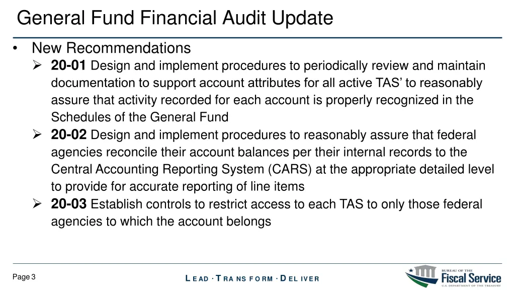 general fund financial audit update 1