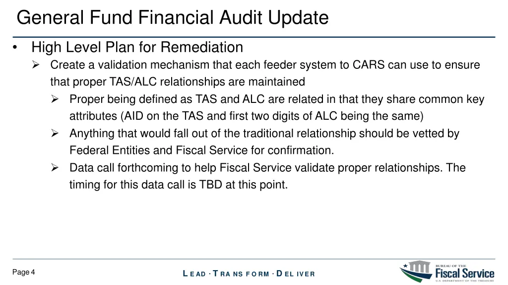 general fund financial audit update 2