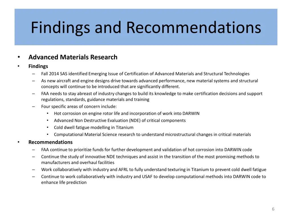 findings and recommendations 3