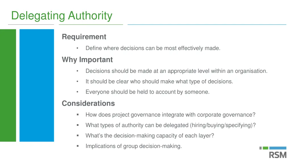 delegating authority